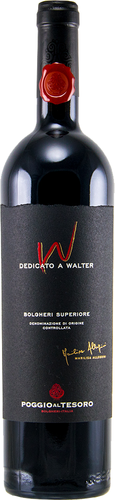 poggio_al_tesoro_dedicato_a_walter Dedicato a Walter Bolgheri Superiore DOC 2015 6 Flaschen in Original Holzkiste