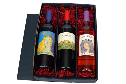 Präsent "Bella Donna" - Weine in hochwertiger Geschenkverpackung