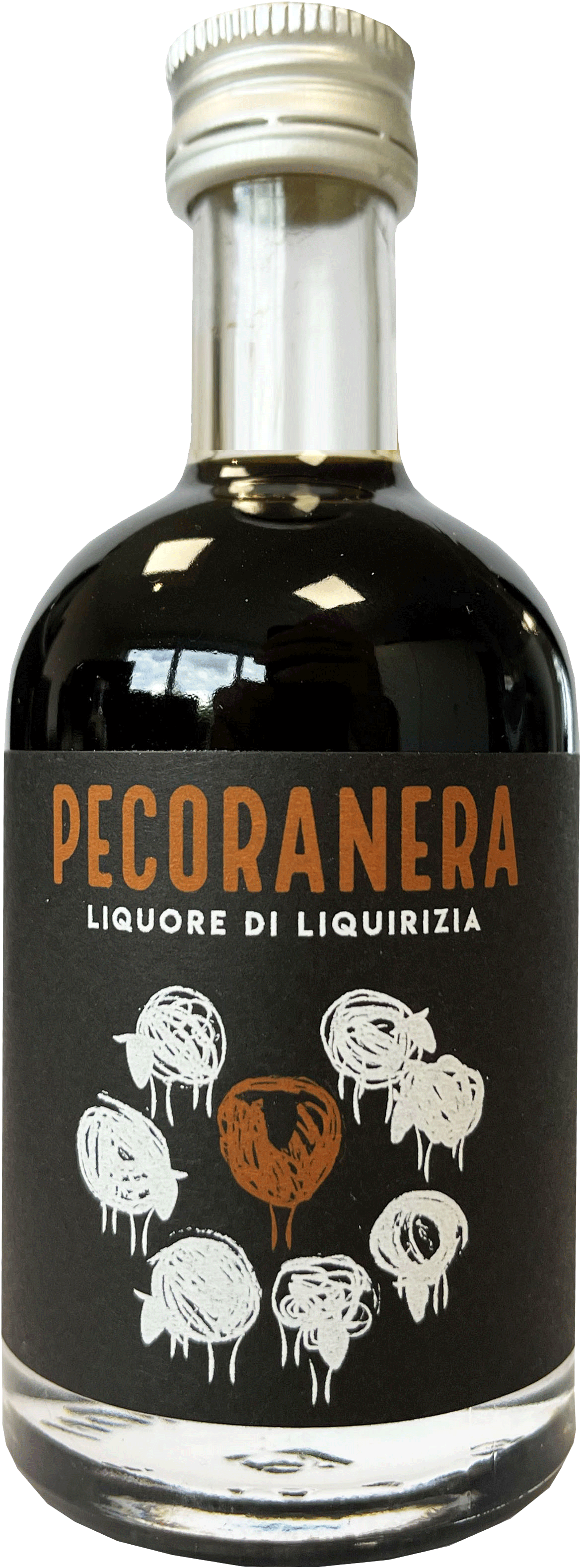 Pecoranera-Lakritz Pecora Nera Liquore di Liquirizia Kleinflasche 0,1 l