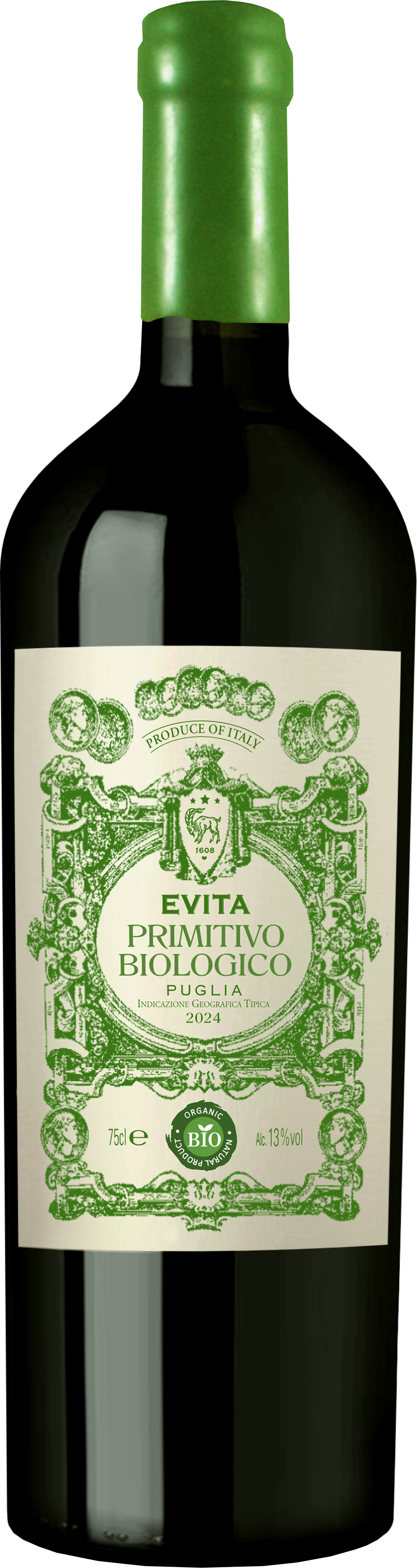 Evita-Primitivo-Biologico Primitivo Biologico Puglia IGT 2024