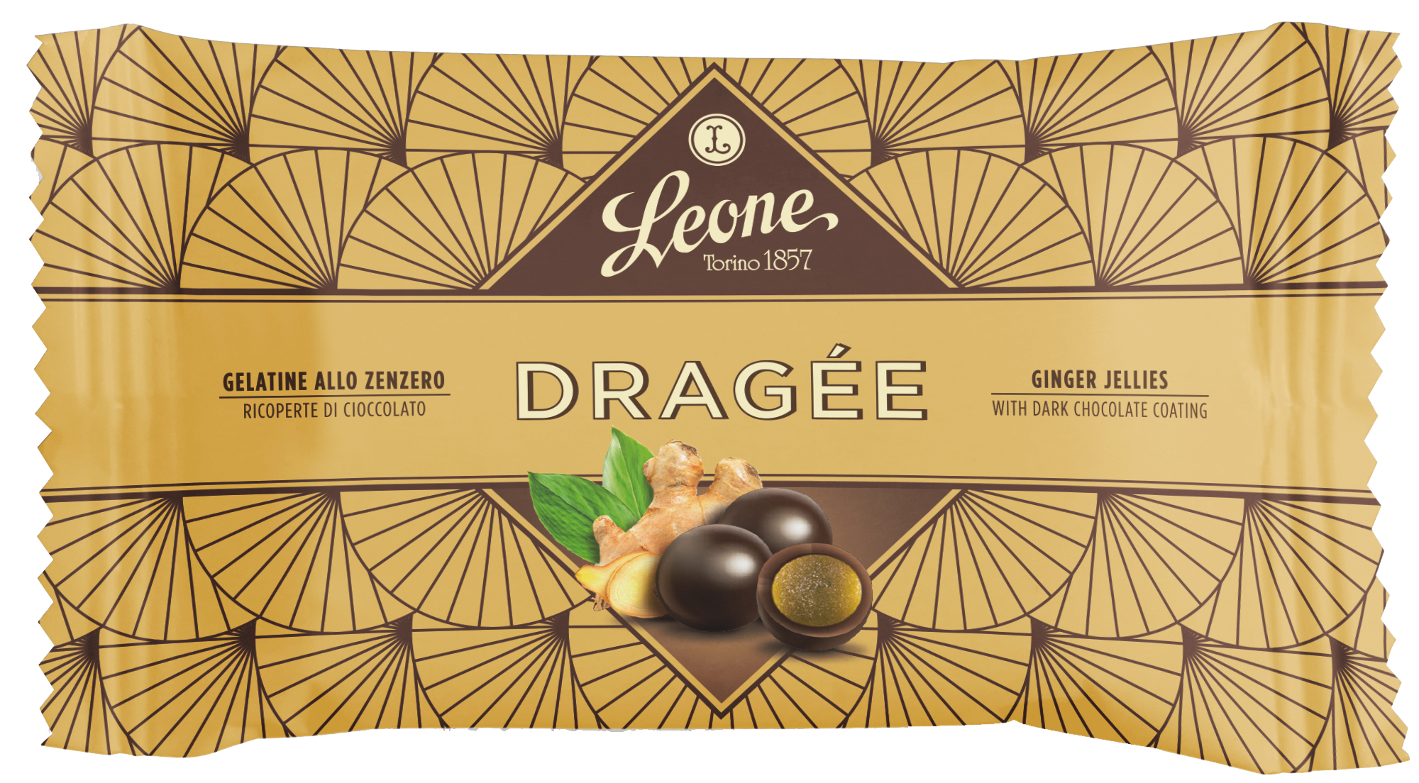 Cioccolatini-Dragees-Ingwer-35g Ingwer Gelées mit Schokoladenüberzug 35g