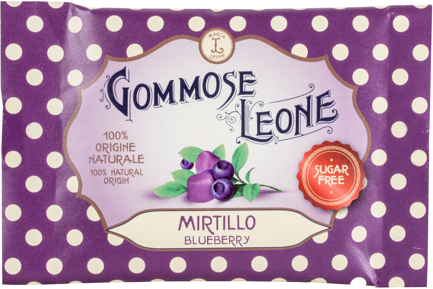 Gommose-senza-zuccheri-Blaubeere-35g Zuckerfreie Gummibonbons mit Blaubeergeschmack